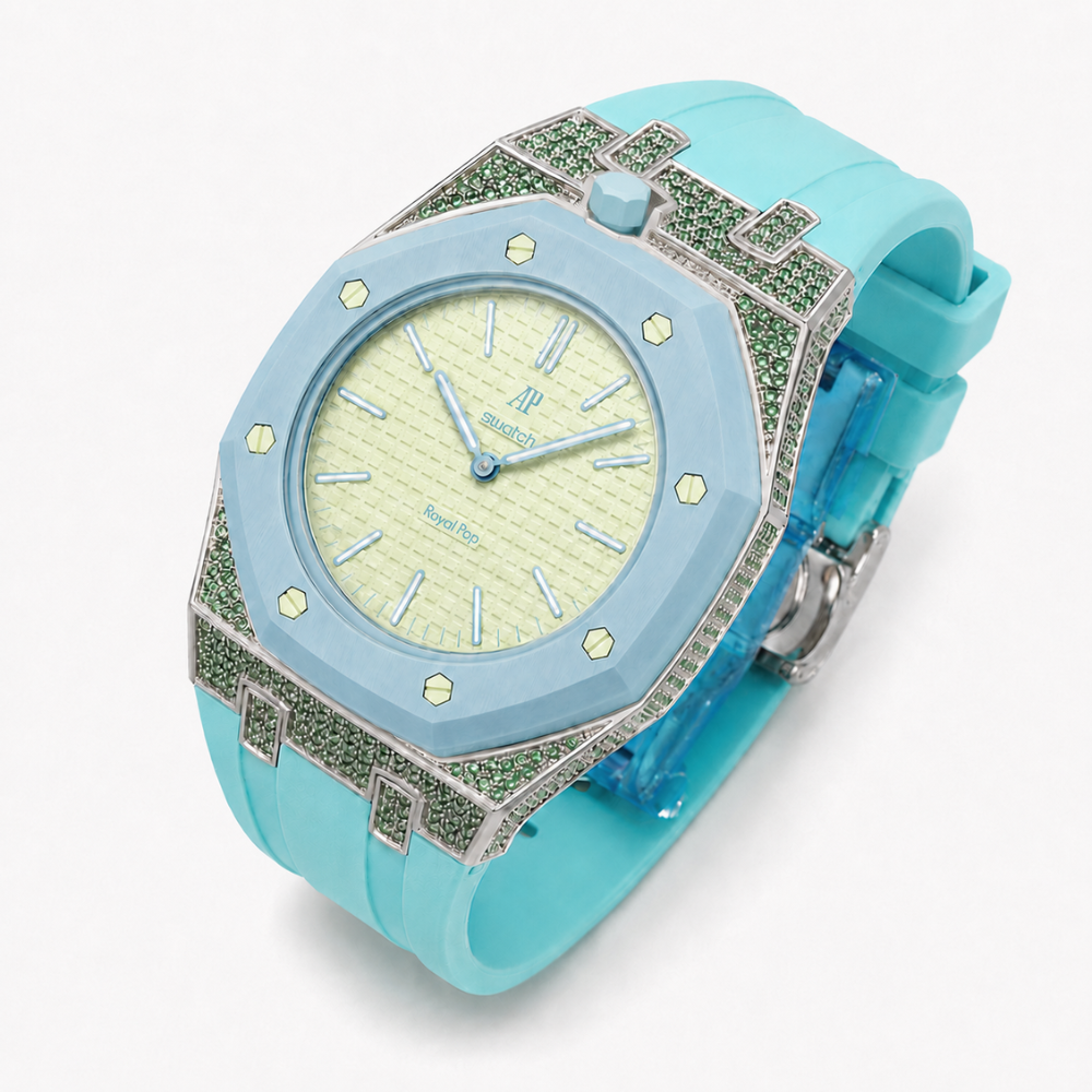 Premium Diamond Look Watch Conversion Kit for Swatch Royal Pop