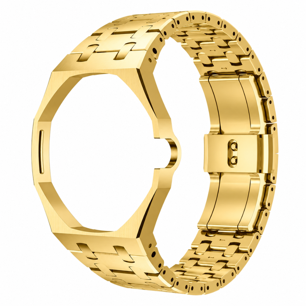 Premium Golden Strap & Case for Swatch Royal Pop